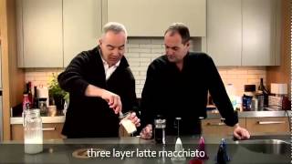 aerolatte  milk frother makes three layer caffè latte macchiato [upl. by Broderick]