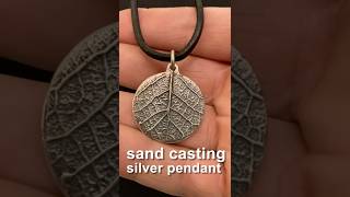 delft clay sand casting silver pendant [upl. by Rosabella492]