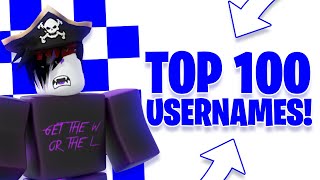 TOP 100 AWESOME Usernames For Roblox [upl. by Ahsitak]