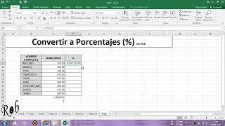 Convertir a Porcentaje  en Excel [upl. by Odnalro879]