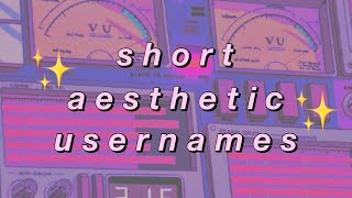 short aesthetic usernames 2020✨ [upl. by Enitsuj]