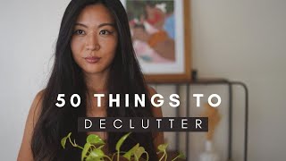 50 Things to Declutter  Easy Decluttering Ideas [upl. by Sumaes]