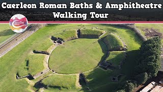 CAERLEON ROMAN BATHS amp AMPHITHEATRE WALES  Walking Tour  Pinned on Places [upl. by Glorianna844]