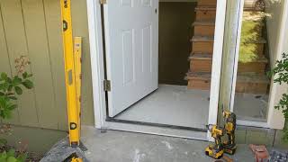 Jeld Wen Front Door Installation  Really crappy products and craftsmanship PART 1 [upl. by Hacceber]