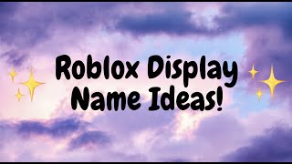 Display name ideas Roblox [upl. by Ttirb]