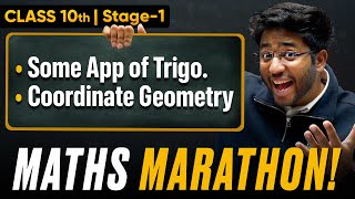 Class 10th Maths Maha Marathon  Some App of Trigonometry amp Coord Geometry 🔥  Shobhit Nirwan [upl. by Ahsito]