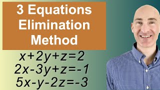 Solving Systems of 3 Equations Elimination [upl. by Sitnik737]