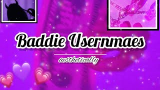 10 Baddie Usernames Ideas Unique💗 [upl. by Rabkin917]