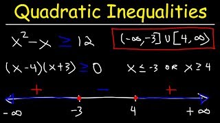 Quadratic Inequalities [upl. by Finlay]