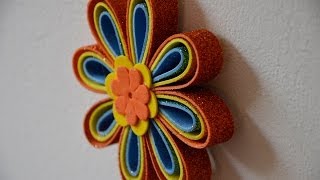 Móvil de flores de Goma eva  Manualidades para todos [upl. by Ecahc]