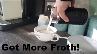 How to Get More Froth from Your Nespresso Coffee Aeroccino  Nespresso tips and help [upl. by Accever]