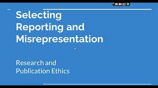 Selective Reporting and Misrepresentation of data Research and Publication ethics Phd coursework [upl. by Savinirs]