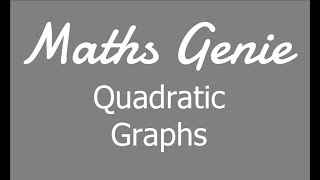 Quadratic Graphs [upl. by Gleason]