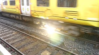 Merseyrail 507 009 making arcs at Birkdale station [upl. by Alexina]