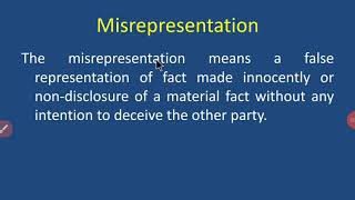 Misrepresentation [upl. by Ericksen]